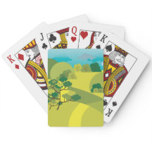 Cartes à jouer classiques vertes