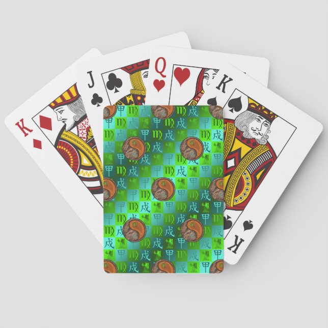 Cartes à jouer classiques Vierge & Bois Chien (dos)