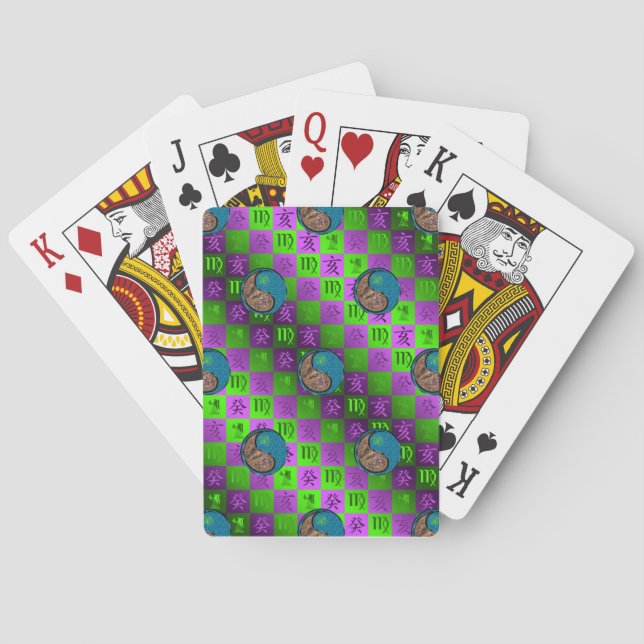 Cartes à jouer classiques Vierge & Sanglier d'eau (dos)