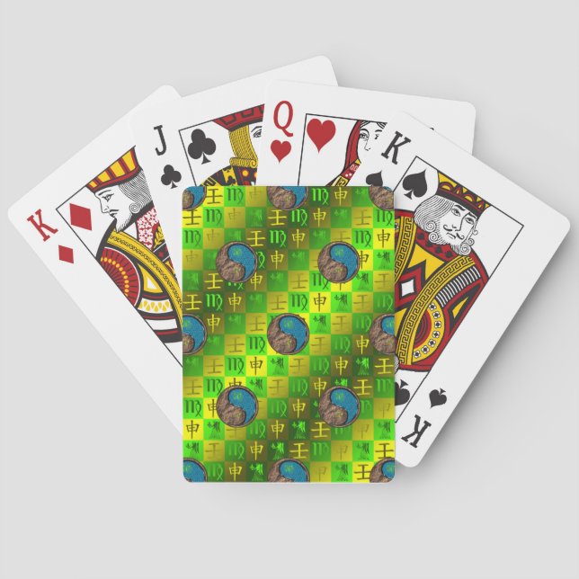 Cartes à jouer classiques Vierge & Singe d'eau (dos)