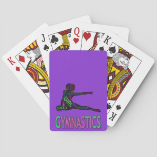 Cartes à jouer classiques violettes Art de mots de