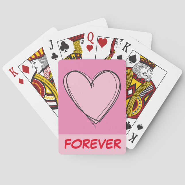 Cartes à jouer CŒUR (dos)