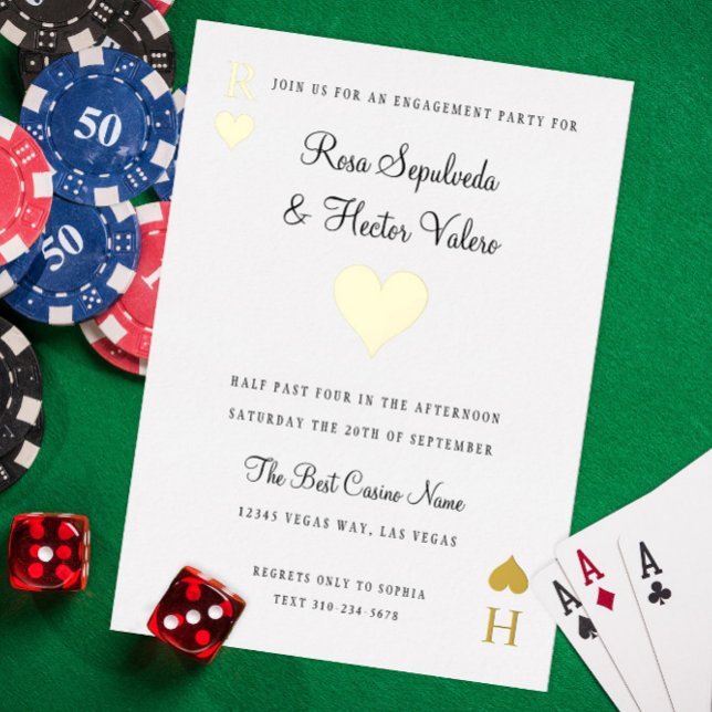 Cartes à jouer coeurs mariage fête or (Créateur téléchargé)
