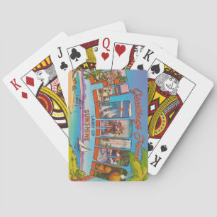 Cartes à jouer colorées de Floride vintage