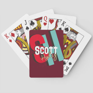 Cartes à jouer Cool avec nom