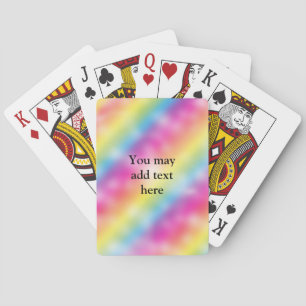 Cartes à jouer couleur arc-en-ciel douce et scinti