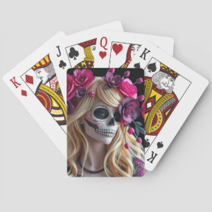 Cartes à jouer crâne de sucre
