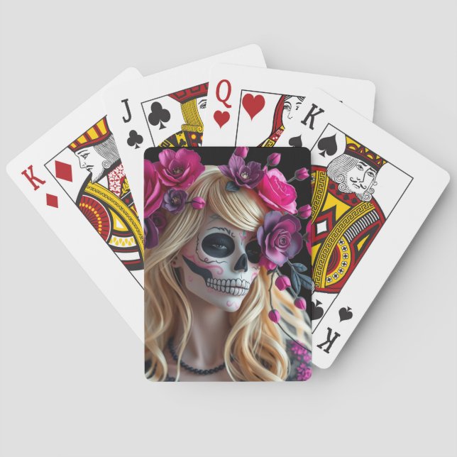 Cartes à jouer crâne de sucre (dos)
