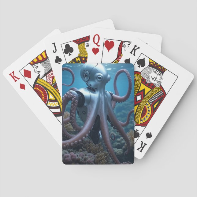 Cartes à jouer Cyber Octopus Poker (dos)