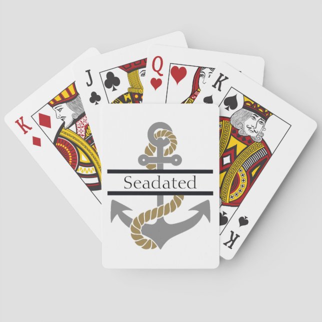 Cartes à jouer d'ancre nautique (dos)