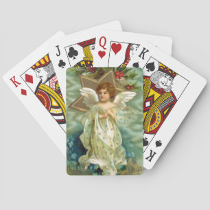 Cartes à jouer d'ange de Noël vintage