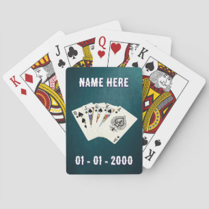 Cartes à jouer d'anniversaire de main de poker