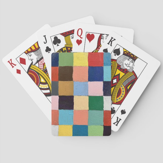 Cartes à jouer dans des carrés funky (dos)
