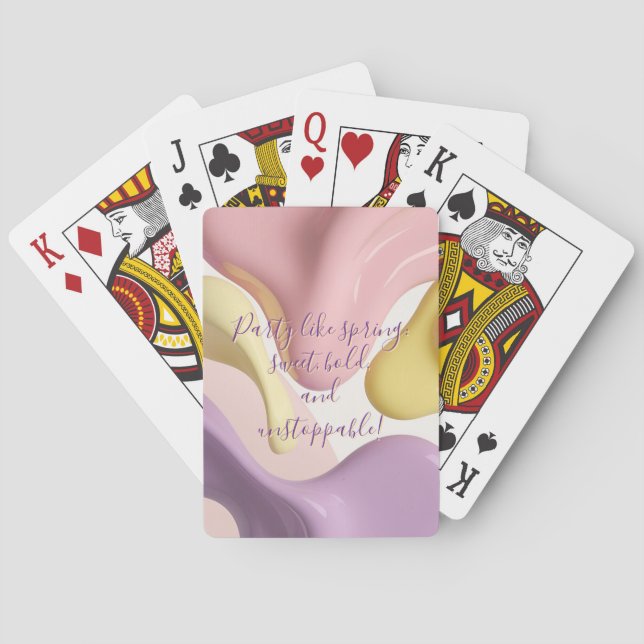 Cartes à jouer dans un graphique abstrait élégant (dos)