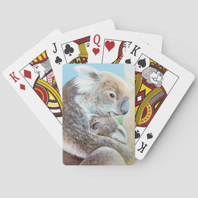 Cartes à jouer d'art fin de koala (dos)