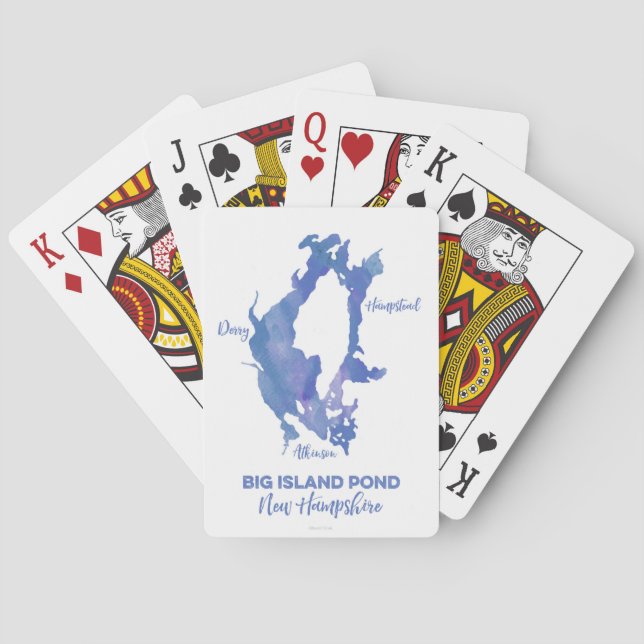 Cartes à jouer de Big Island Pond (dos)