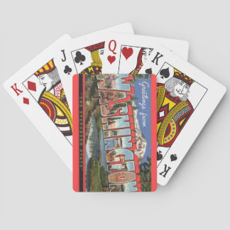 Cartes à jouer de carte postale de l'État de Washi