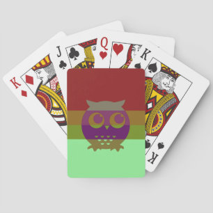 Cartes à jouer de chouette abstraite