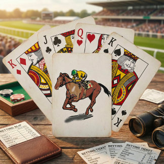 Cartes à jouer de courses de chevaux