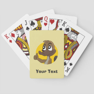 Cartes à jouer de dessin animé d'ornithorynque don