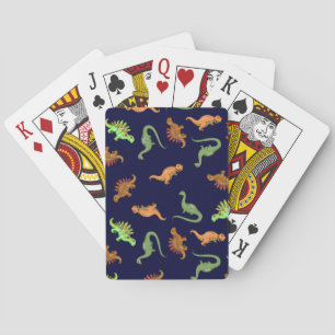 Cartes à jouer de dinosaures mignons