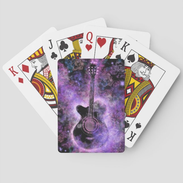 Cartes à jouer de guitare musicale (dos)
