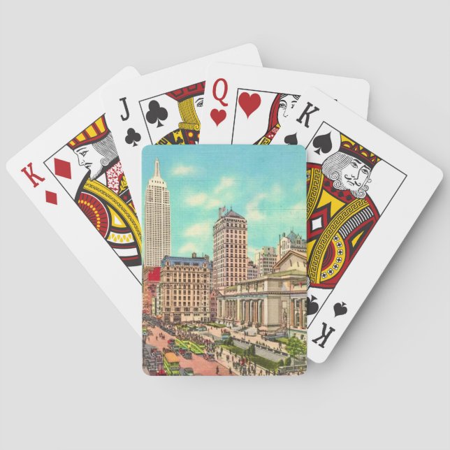 Cartes à jouer de la 42e rue et de la 5e avenue à  (dos)