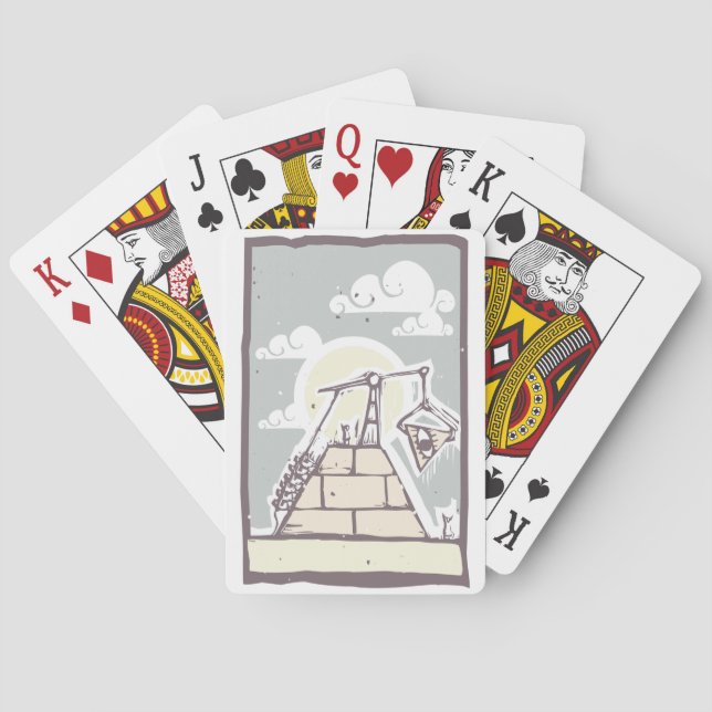 Cartes à jouer de la pyramide maçonnique (dos)