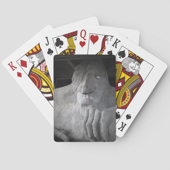Cartes à jouer de la Troll de Fremont à Seattle (dos)