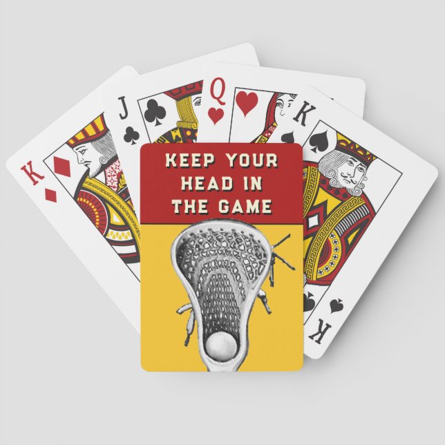 Cartes à jouer de lacrosse drôles (dos)