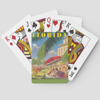 Cartes à jouer de l'affiche de voyage en Floride