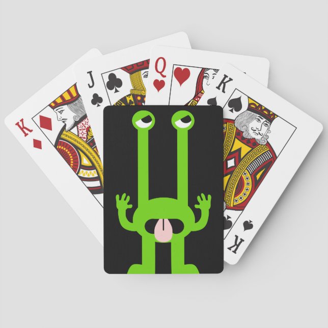 Cartes à jouer de l'alien idiot (dos)