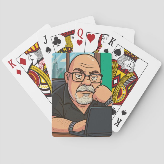Cartes à jouer de l'écrivain travailleur par Phil  (dos)