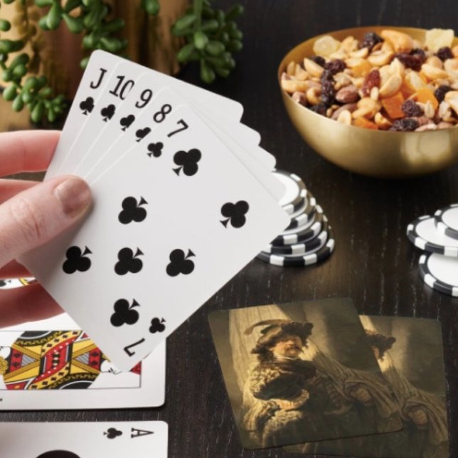 Cartes à jouer de l'Étendard de Rembrandt  (Rembrandt’s Standard Bearer poker type playing cards . Easy to shuffle smooth card stock. 2.5" x 3.5)