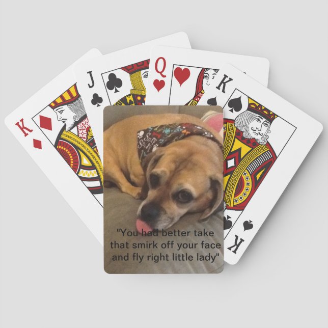 Cartes à jouer de mauvais chien (dos)