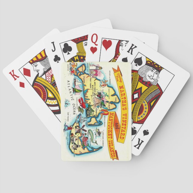 Cartes à jouer de Nantucket Martha's Vineyard (dos)