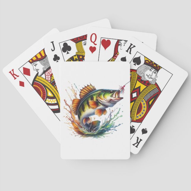 Cartes à jouer de pêche (dos)