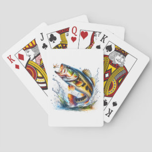 Cartes à jouer de pêche