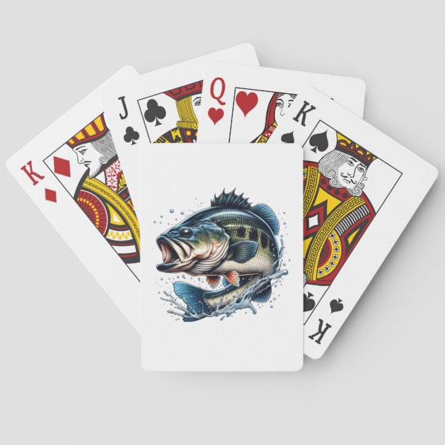 Cartes à jouer de pêche (dos)
