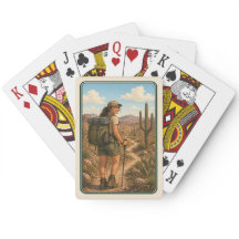 Cartes à jouer de randonneuse sans texte
