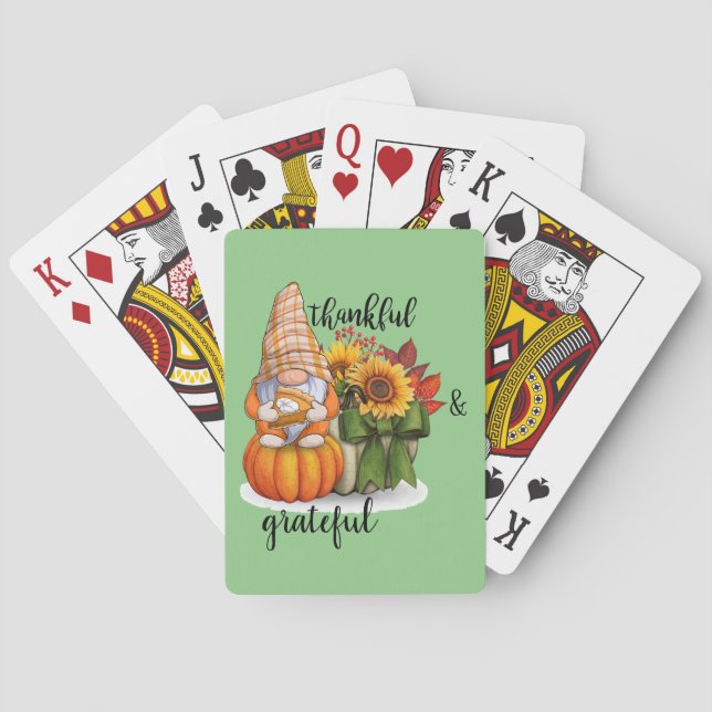 Cartes à jouer de remerciement et de gratitude (dos)