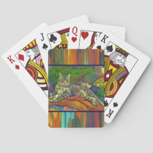 Cartes à jouer de Tacoma Kitty et son lapin jouet