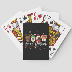 Cartes à jouer de typographie Merry Woofmas