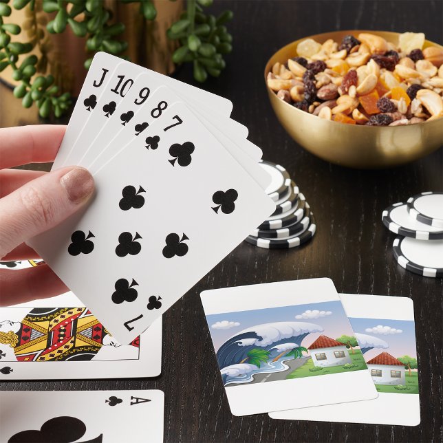 Cartes à jouer de vague de tsunami (Créateur téléchargé)