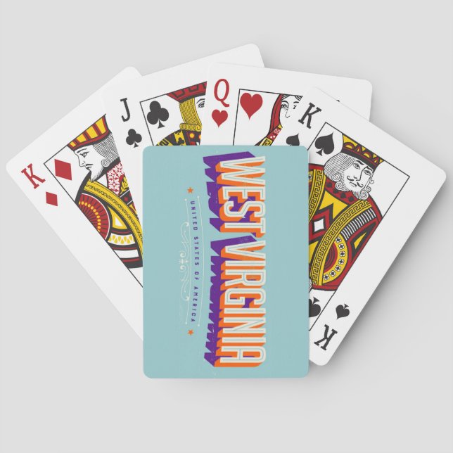Cartes à jouer de Virginie-Occidentale États-Unis (dos)