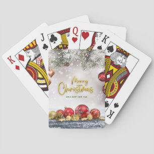 Cartes à jouer décorées de Noël