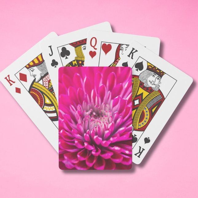 Cartes à jouer Deep Pink Chrysanthème (Créateur téléchargé)