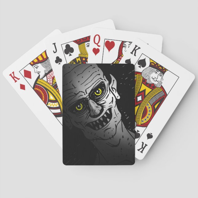 Cartes à jouer démon effrayant (dos)