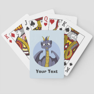Cartes à jouer dessin animé dragon violet personna