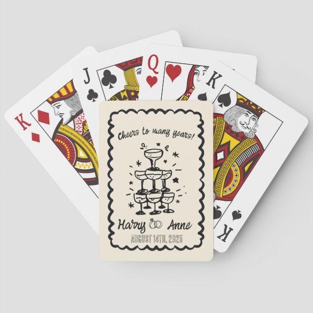 Cartes à jouer dessinées à la main sur mesure (dos)